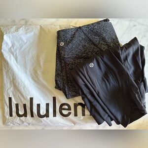 2 pairs of Lululemon leggings size 10 womens